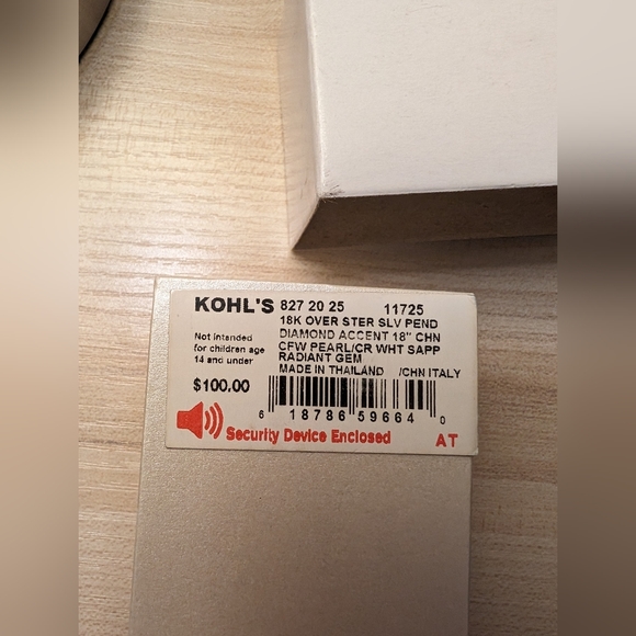 New 18K over Sterling Silver Pearl Necklace - Picture 3 of 4